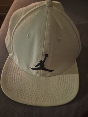 Jordan Light Beige Cap with Black Jumpman
